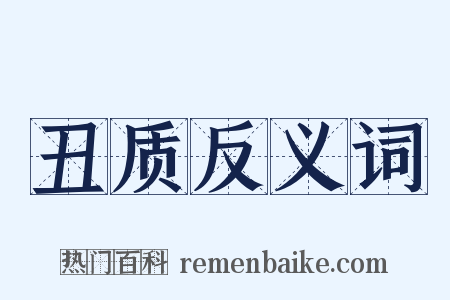 丑质反义词是什么意思的图片